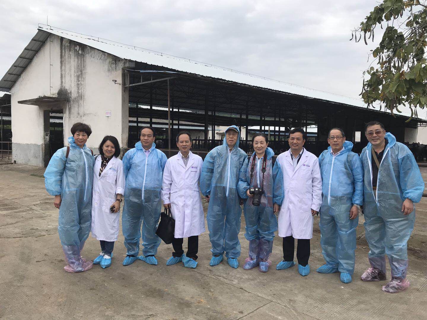 中国畜牧兽医学会领导和专家代表团一行莅临皇氏集团奶水牛养殖基地参观考察