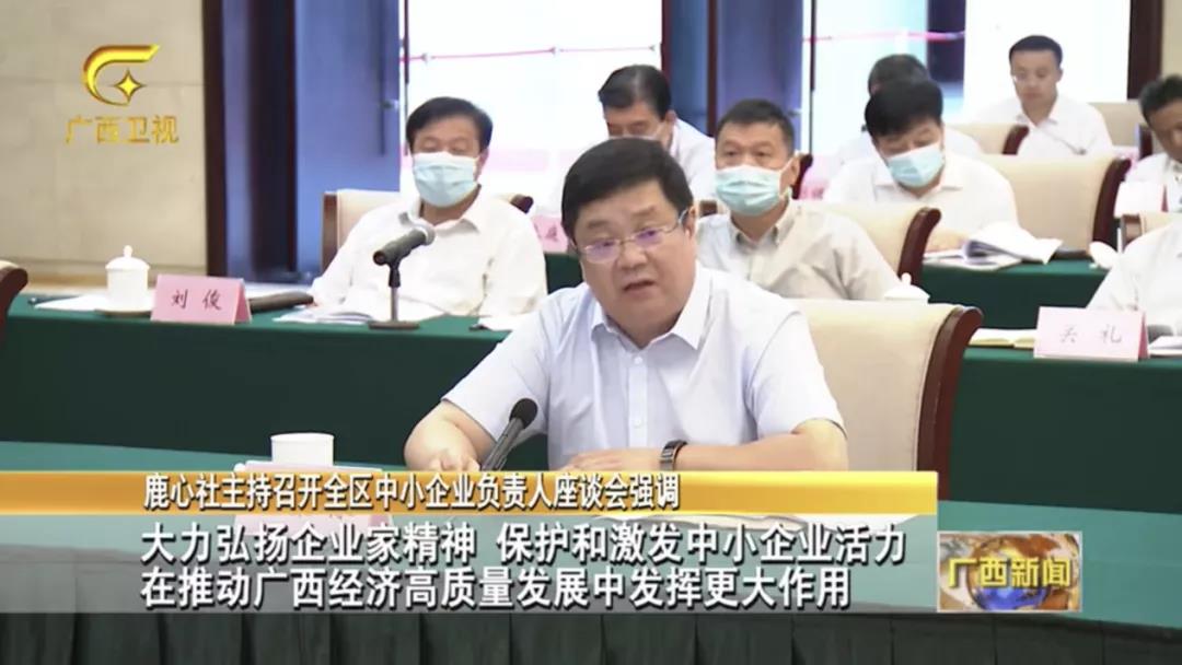 皇氏集团董事长黄嘉棣出席全区中小企业负责人座谈会并就中小企业发展建言献策